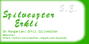 szilveszter erkli business card